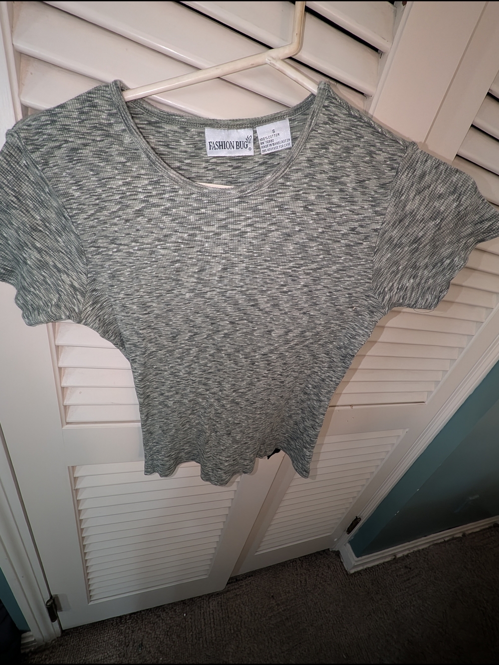 Fashion Bug Heathered Sage Short-Sleeve Crewneck Tee